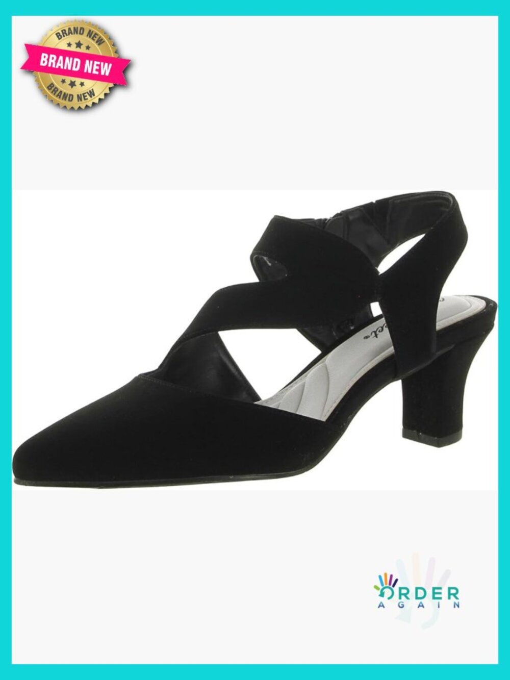 2" Stiletto Heel Pumps Asymmetrical Design Easy Flex Dance Shoes Zip Closure